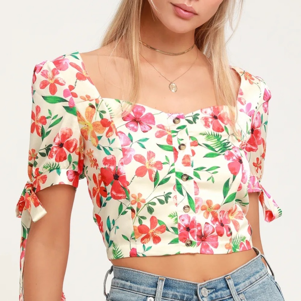 Floral crop top